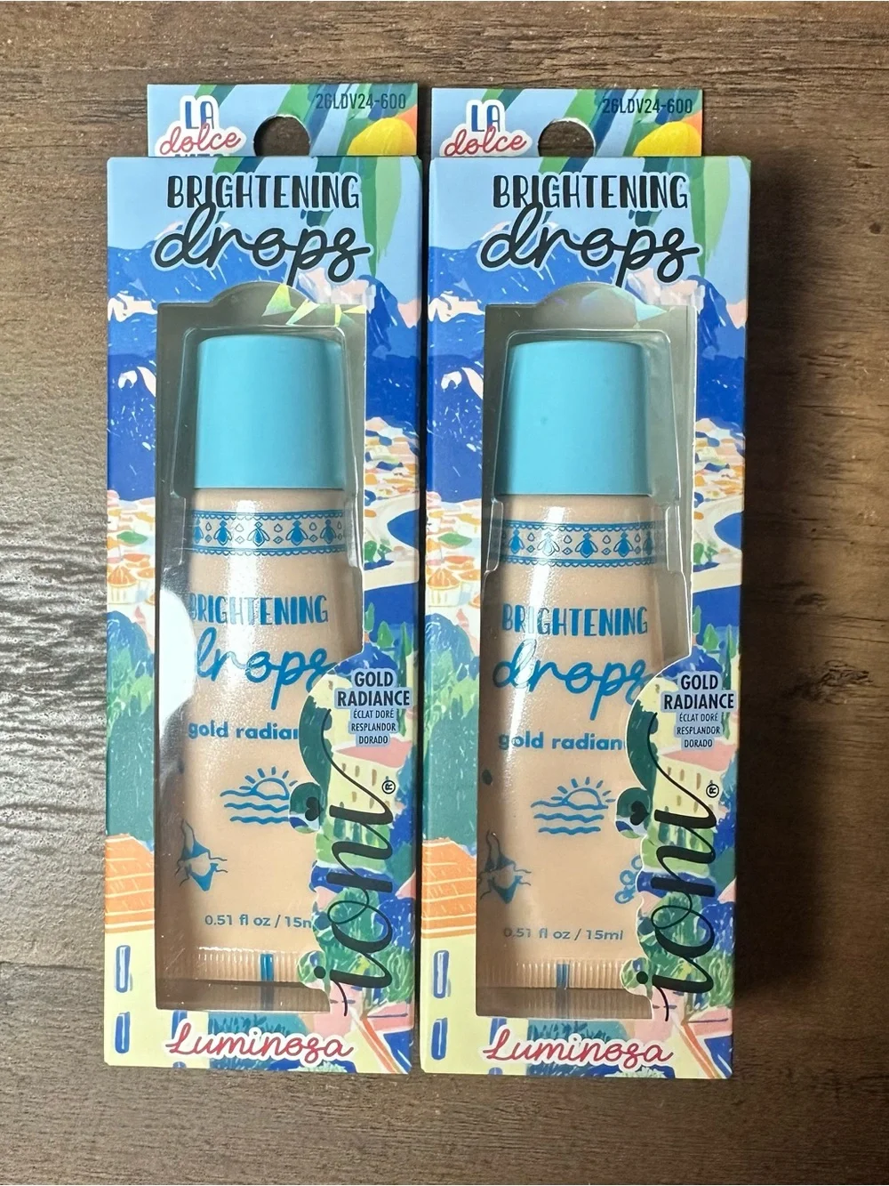 Ioni 2pc LA DOLCE VITA Brightening Drops ~Luminosa~ (Gold Radiance) NEW