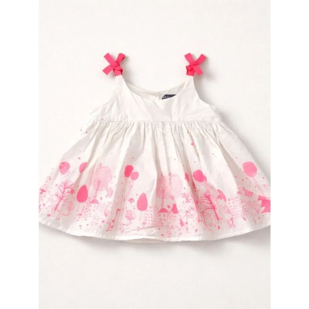 GAP White Dress with Neon Pink Accents size 18-24 months