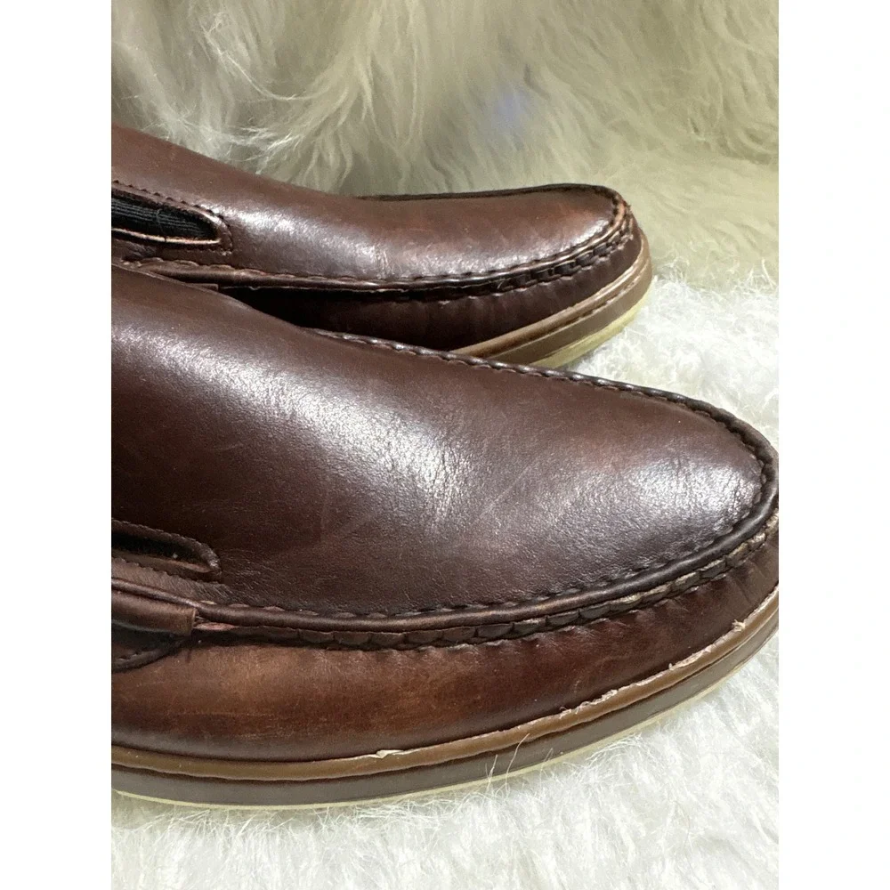 Allen Edmonds Westport Mens Brown Leather Moc‎ Toe Slip On Loafers Shoes 12