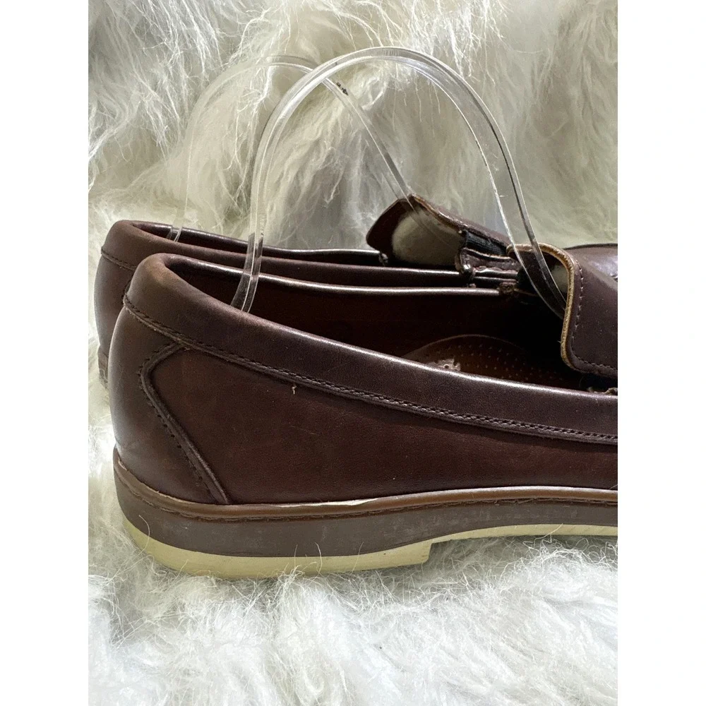 Allen Edmonds Westport Mens Brown Leather Moc‎ Toe Slip On Loafers Shoes 12