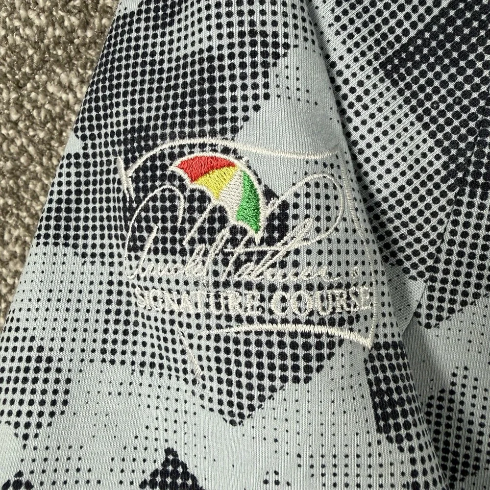 Adidas Go-To Mens Golf Polo XL Blue Digital Camo Arnold Palmer Myrtle Beach Golf