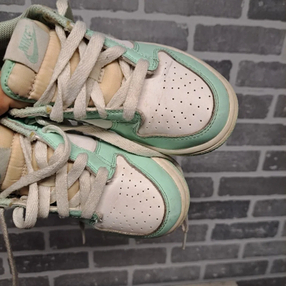 Nike Shoes Dunk Low Mint Foam Teal‎ White Sneakers Size 1Y