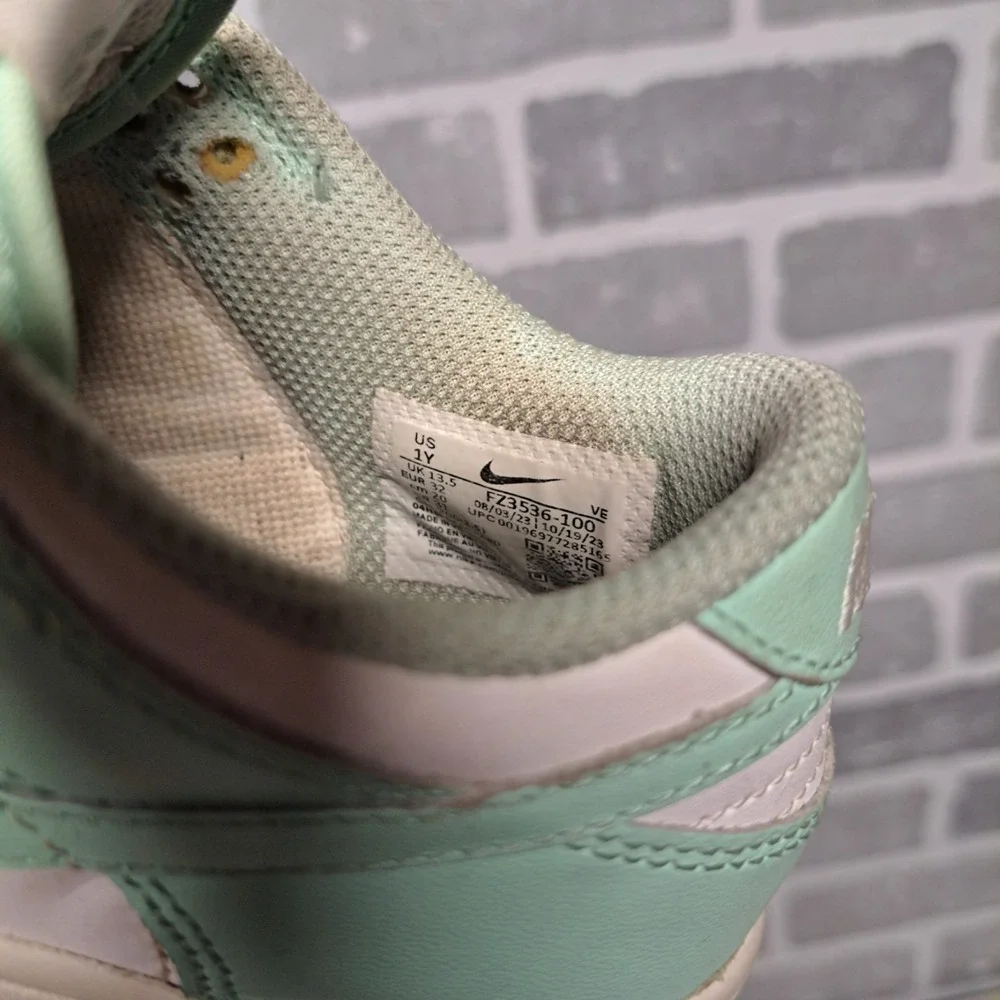Nike Shoes Dunk Low Mint Foam Teal‎ White Sneakers Size 1Y