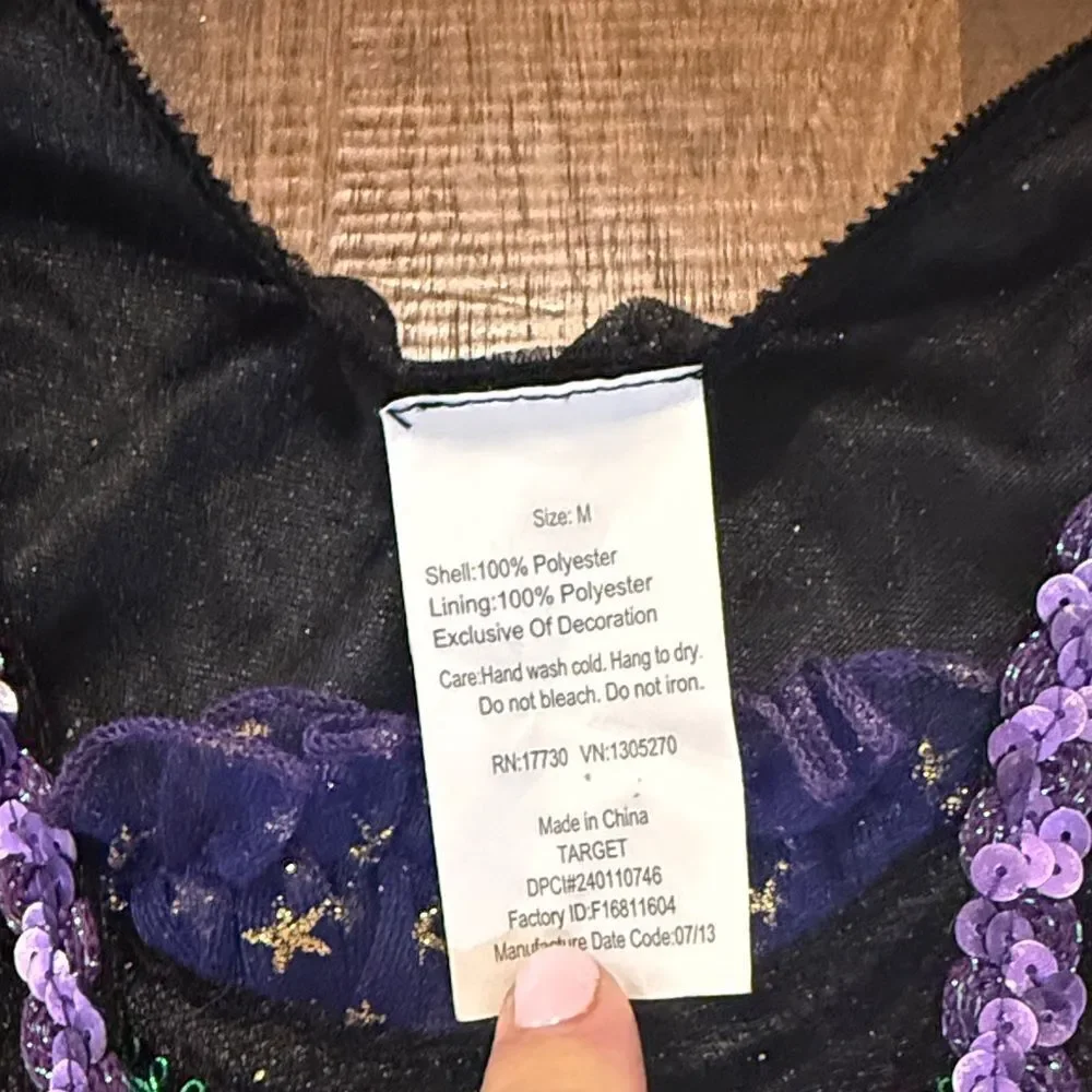 Target Purple and Black Starry Kids Witch Costume Dress