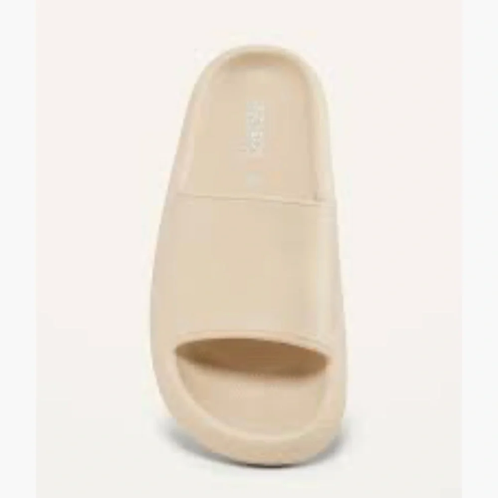 Old Navy Platform Slide‎ EVA Sandals Kids 3-4 Beige Pillow Cloud Cushion Chunky