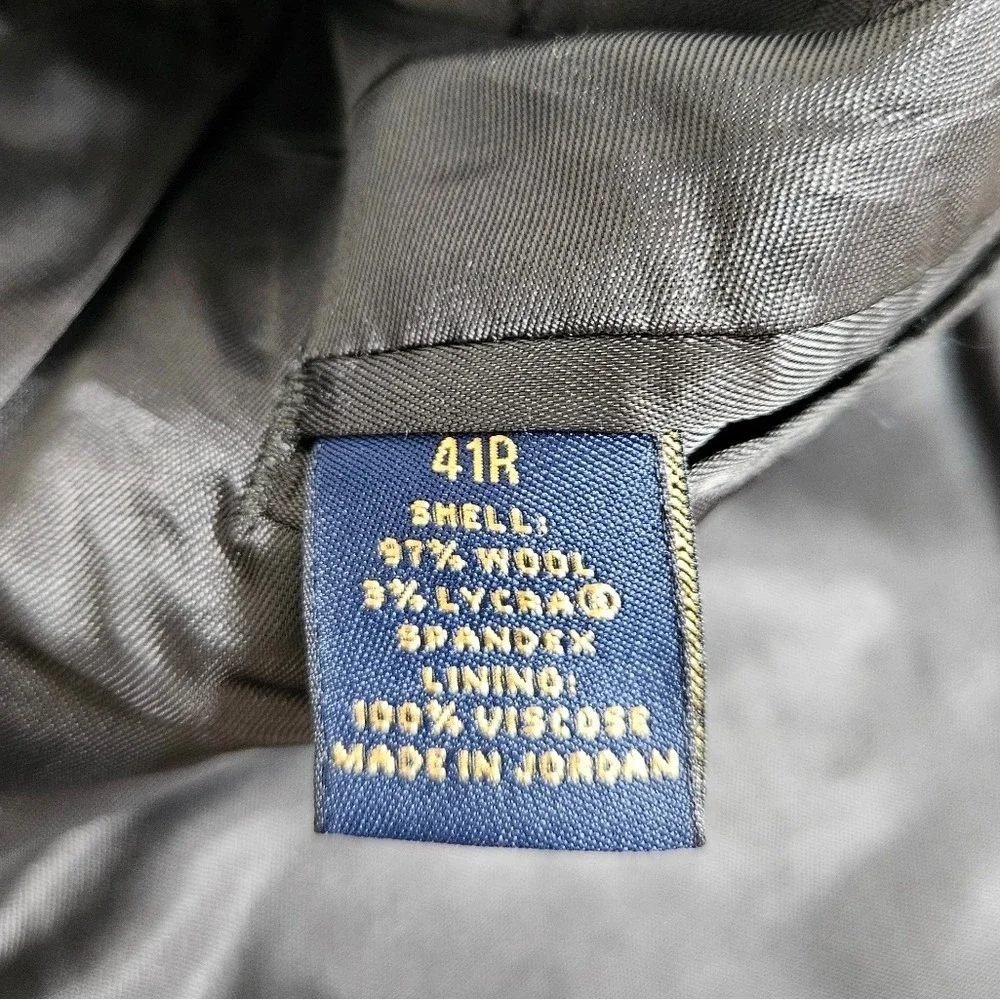 Brooks‎ Brothers Mens 346 Wool Stretch Blazer Sportcoat Wedding Gray Blue 41R