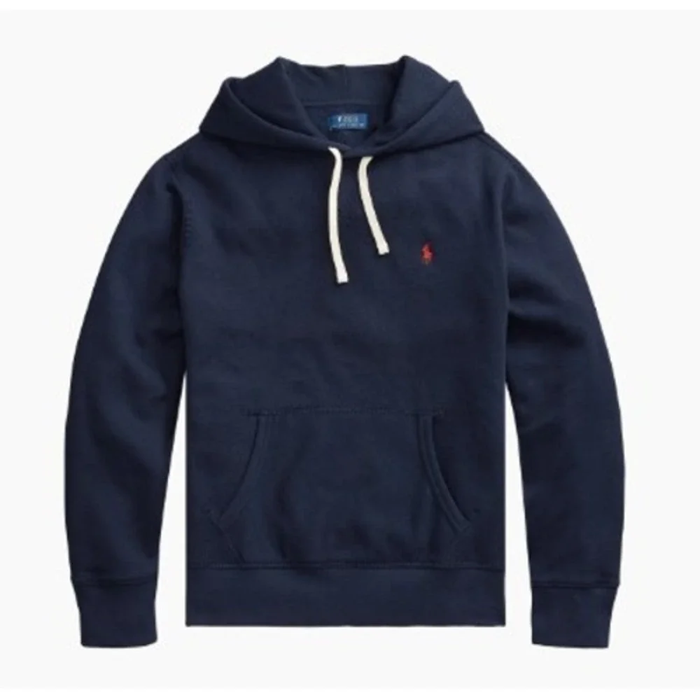 Polo Ralph Lauren‎ Mens 2XLB Navy Blue Fleece Hoodie Red Pony NWT