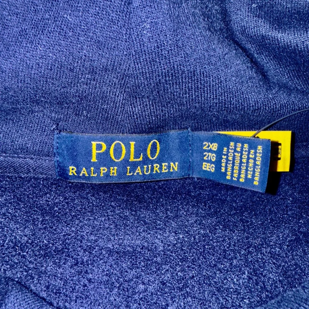 Polo Ralph Lauren‎ Mens 2XLB Navy Blue Fleece Hoodie Red Pony NWT