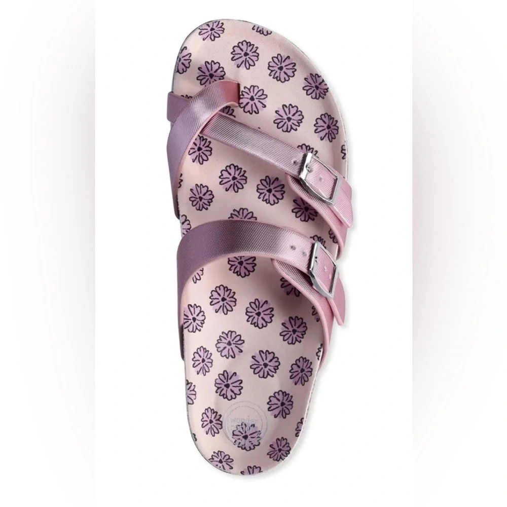 Pink Floral Sandals with Buckles!‎ NWT!