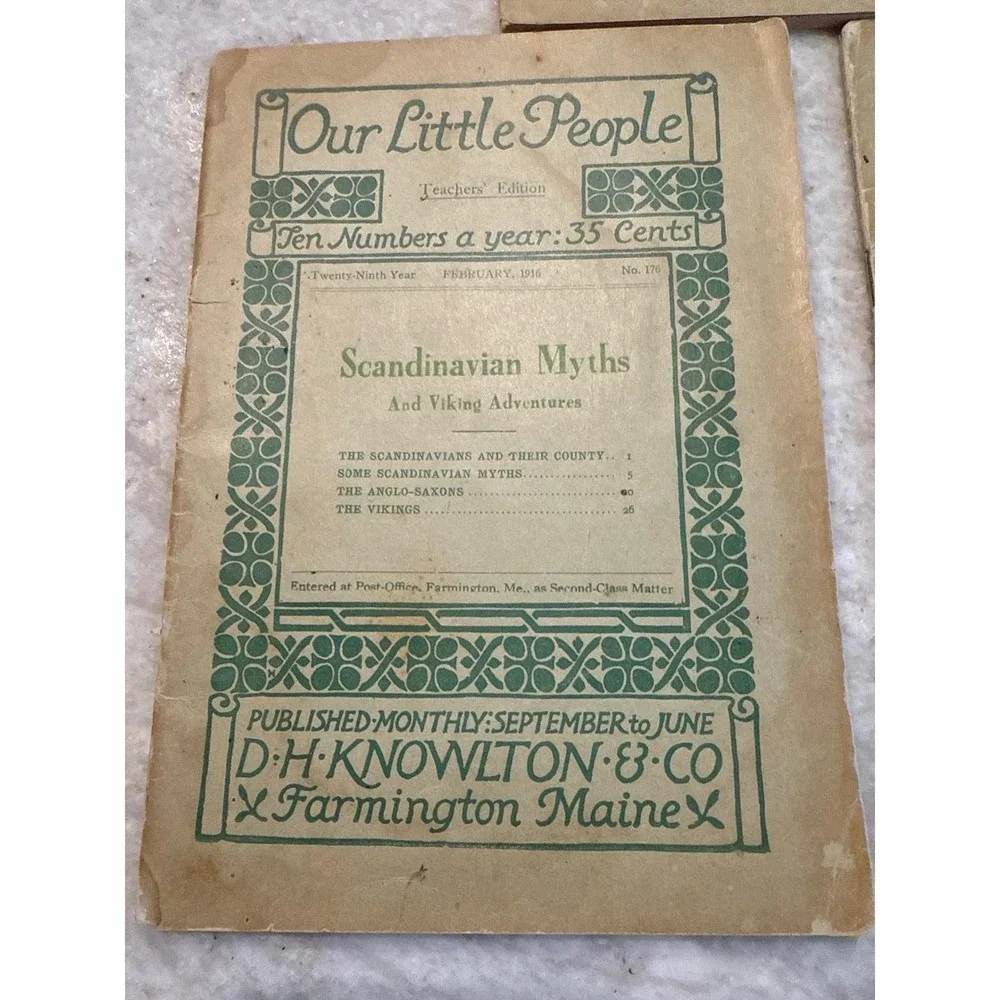 Our Little‎ People Children's Magazines D.H. Knowlton & Co Antique Ephemera Lot