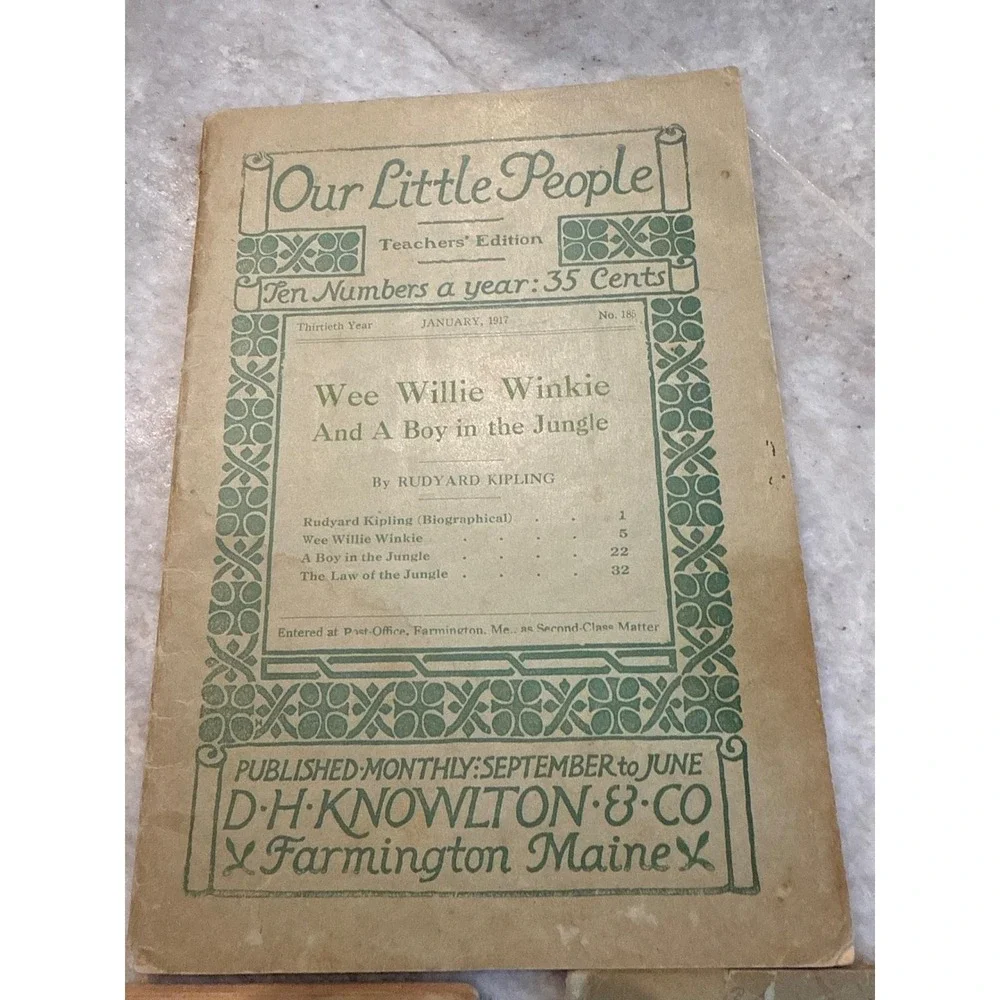 Our Little‎ People Children's Magazines D.H. Knowlton & Co Antique Ephemera Lot
