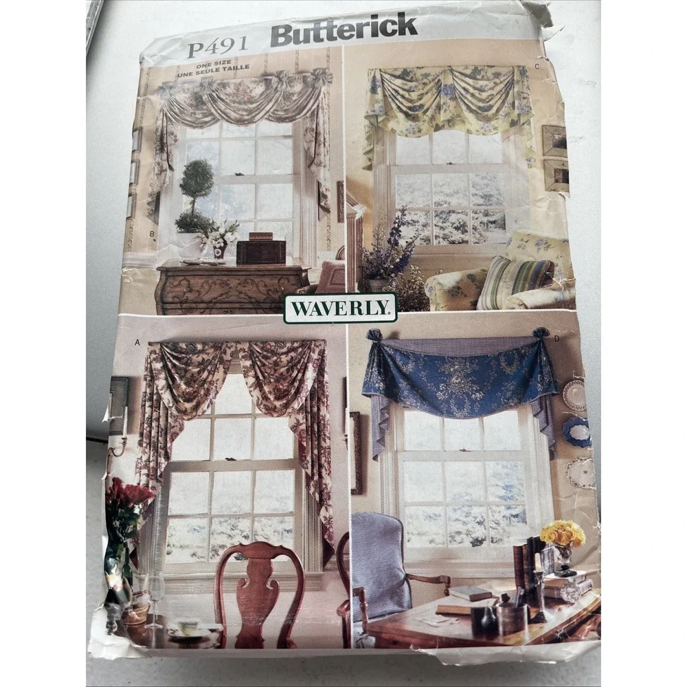 Butterick Pattern 3117 Window Treatments Sewing Craft Project (H)