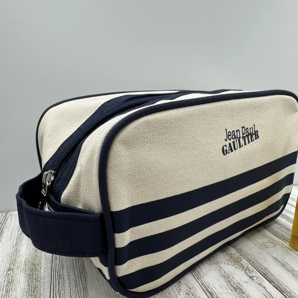Jean Paul Gaultier Black and Cream Duffel Bag and Gaultier Divine Eau De Parfum