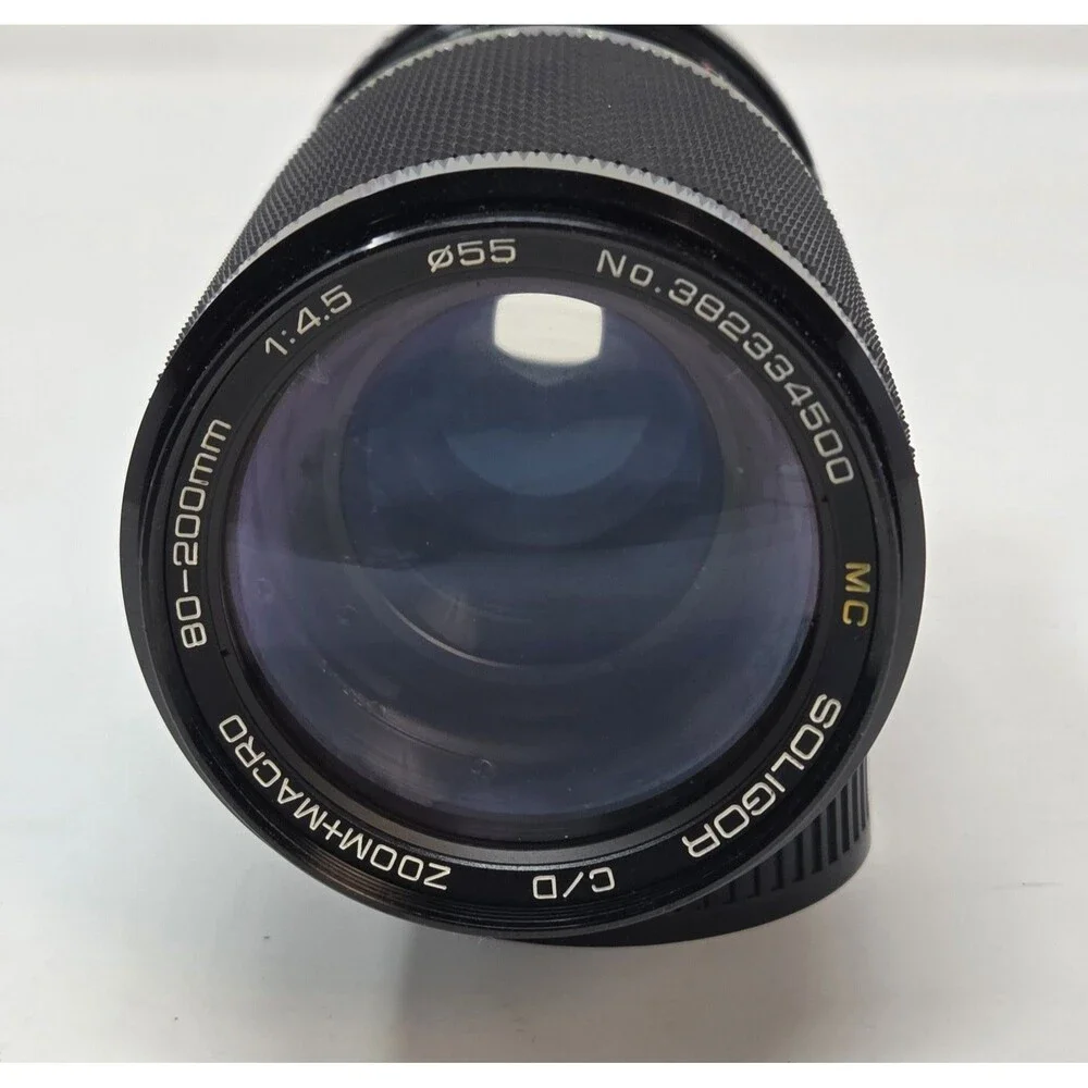 Soligor 80-200mm f/4.5 MC Zoom Macro Lens Minolta MD Mount Manual Focus Japan