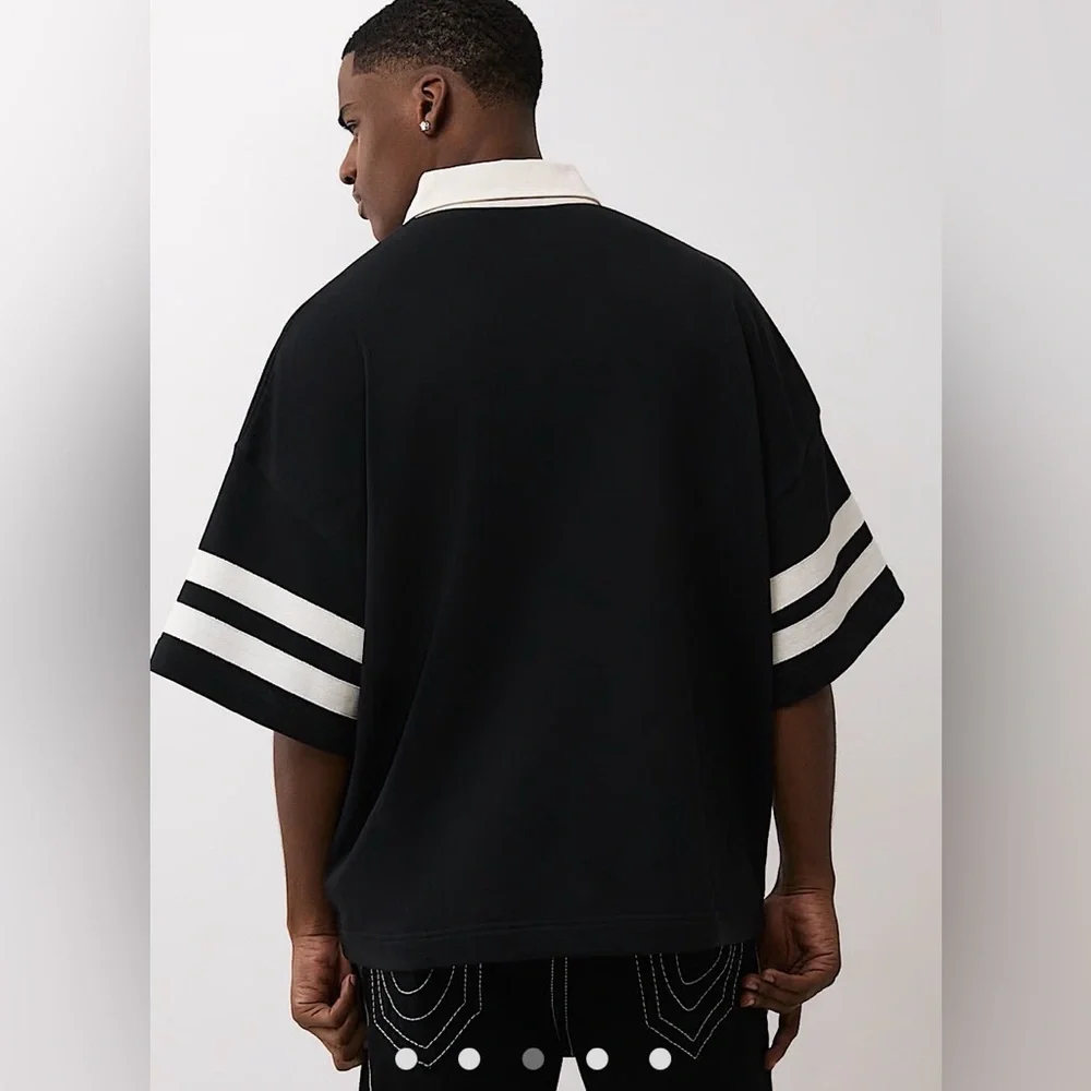 True Religion Terry Oversized Polo Shirt XXL