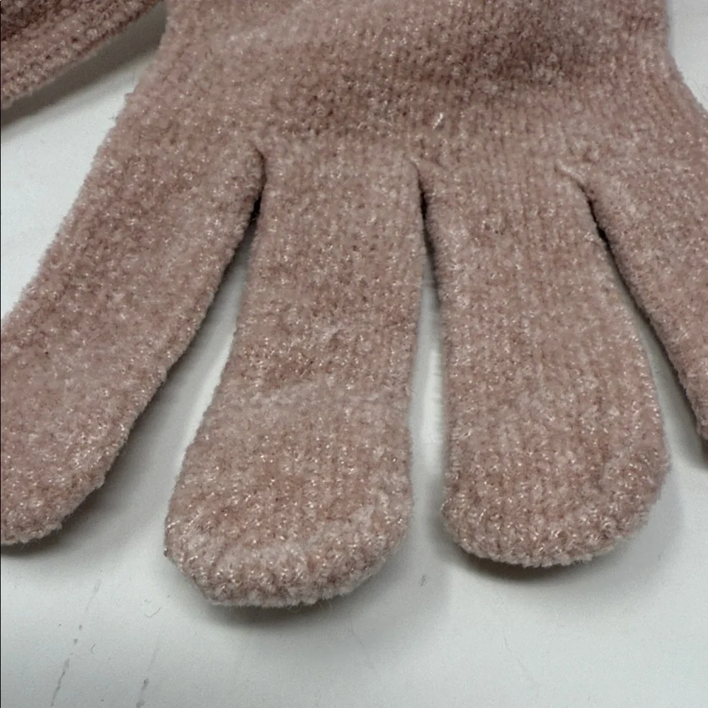 Pink Fuzzy Gloves