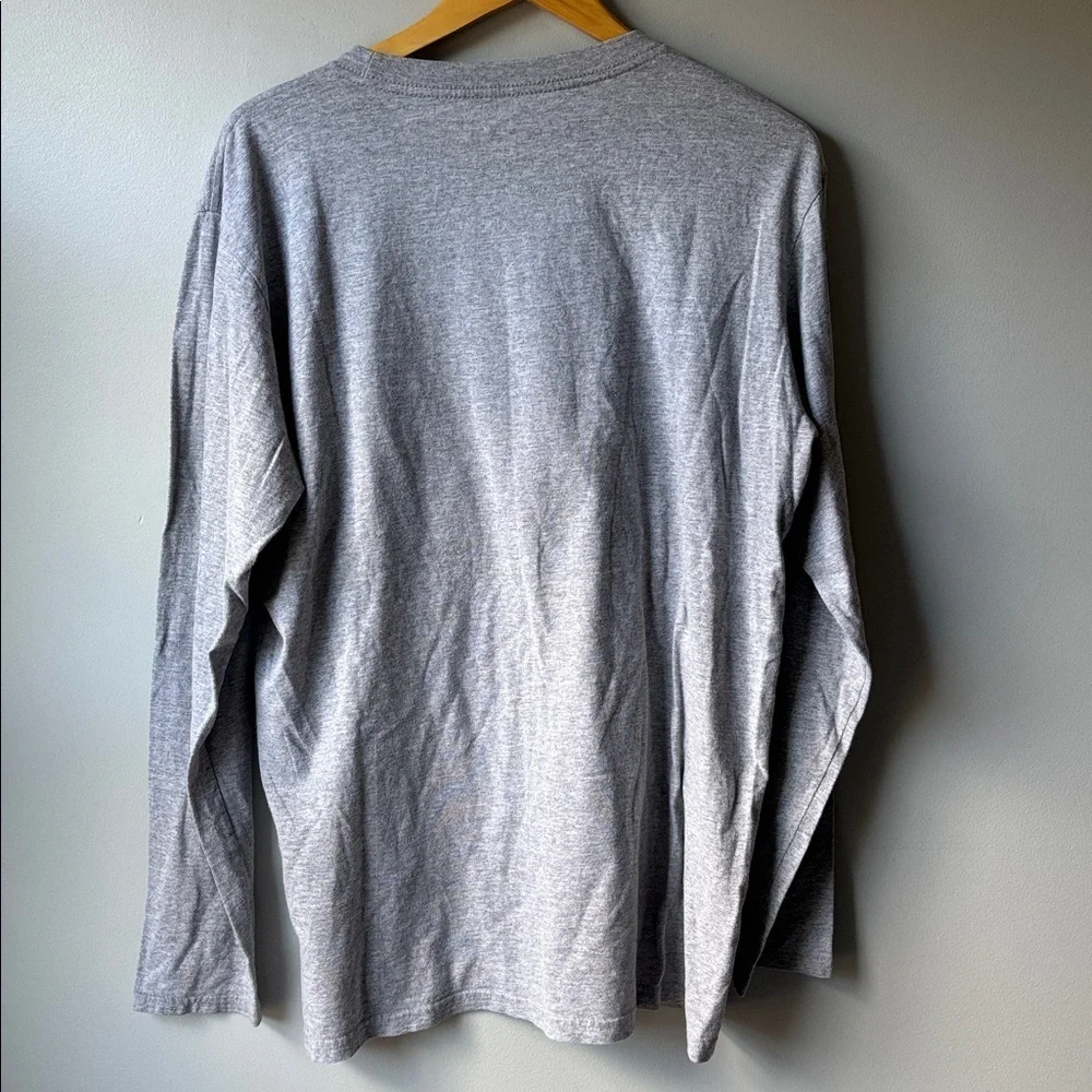 Polo Jeans Gray track team logo Long Sleeve Tee size large