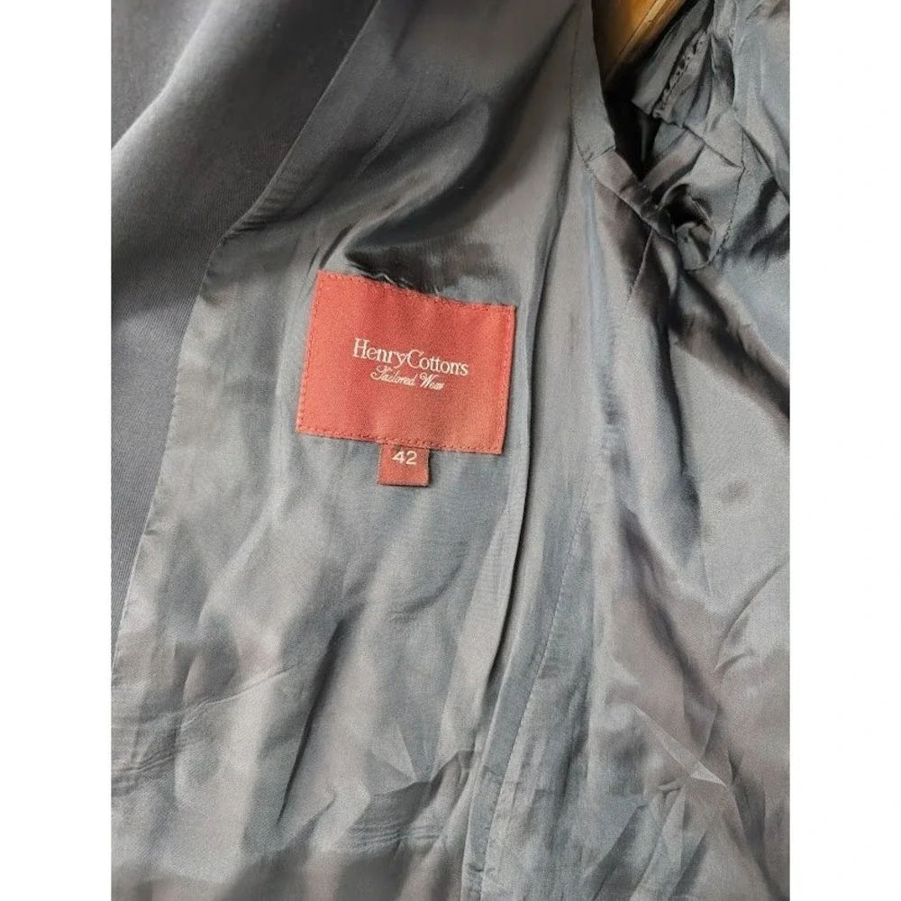 Henry Cotton's Designer Blue Jacket Cotton Blazer sz 42‎