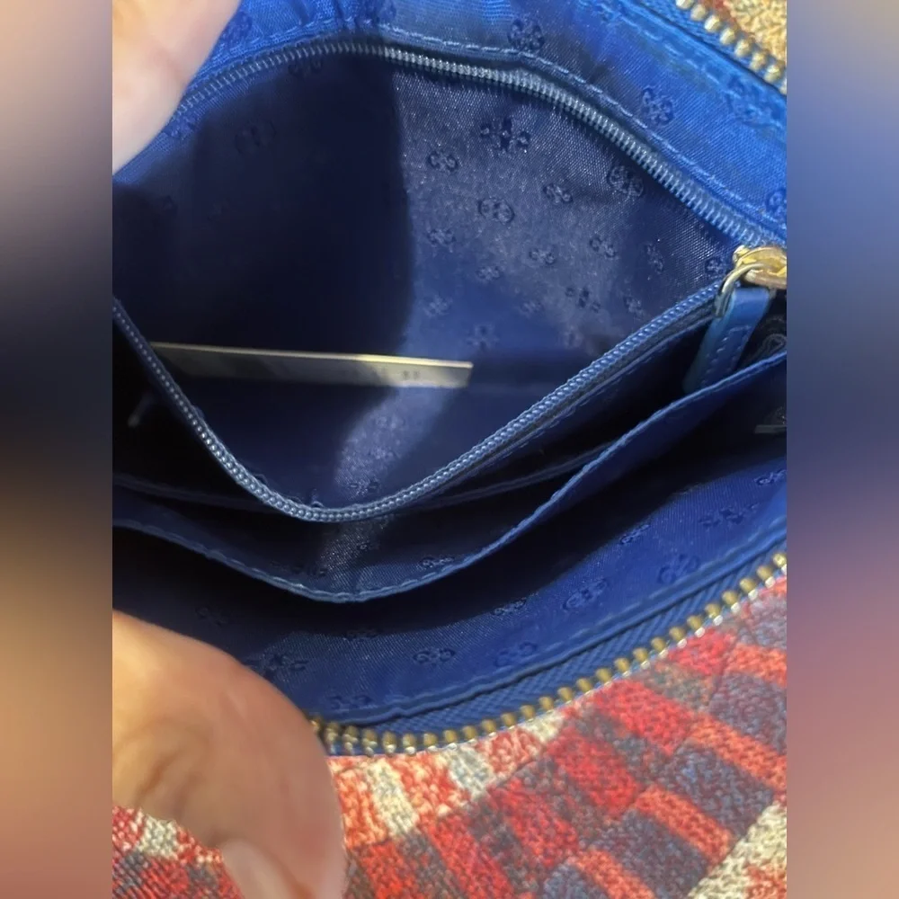 Tory Burch jelly blue wristlet