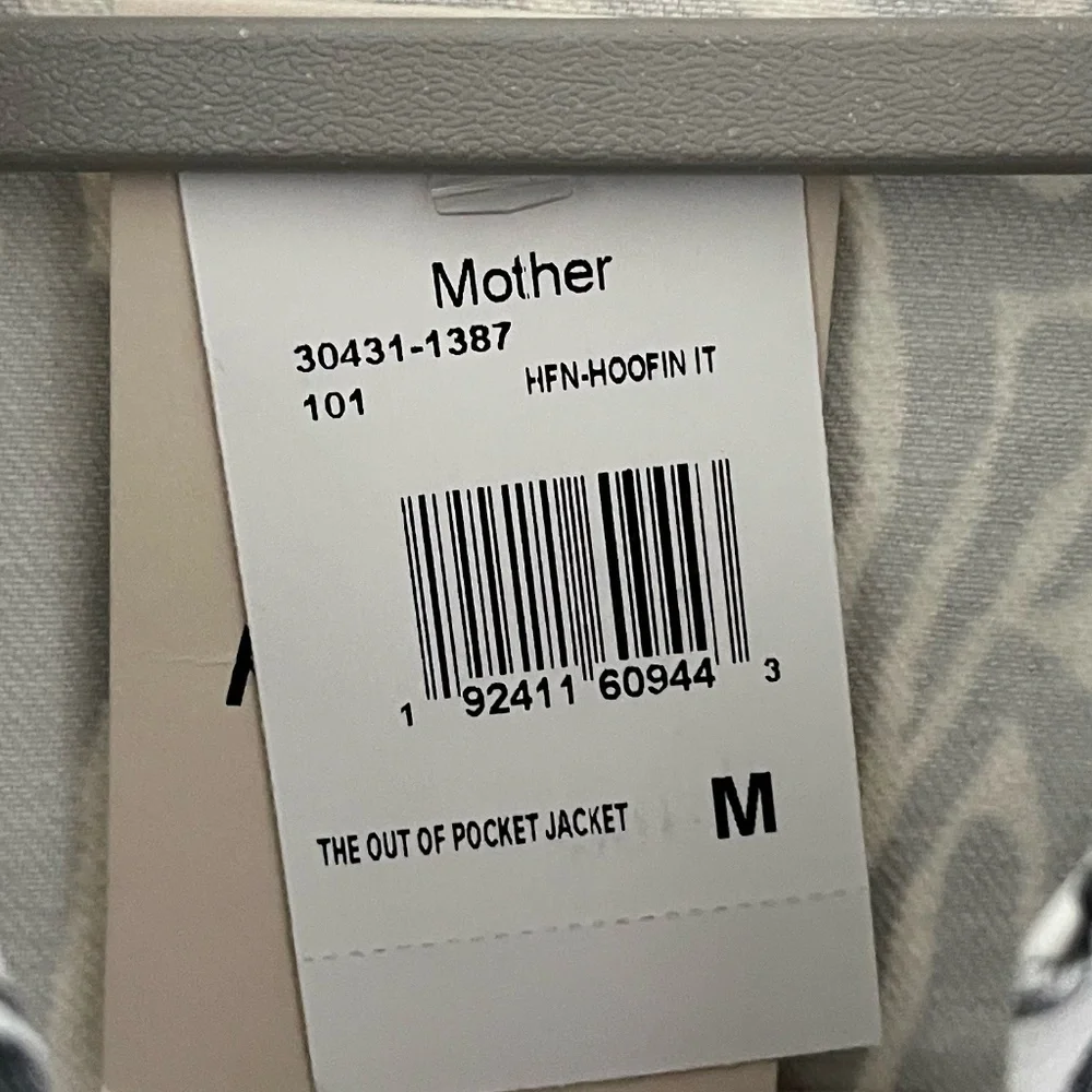 BRAND NEW MOTHER | The Out Of Pocket Jacket Hoofing It Wash in White | Size M