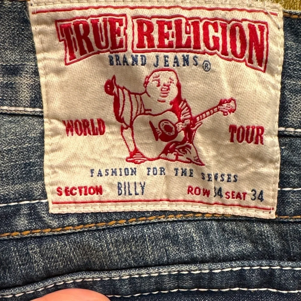 True Religion Men's Bootcut Jeans in Faded Blue
