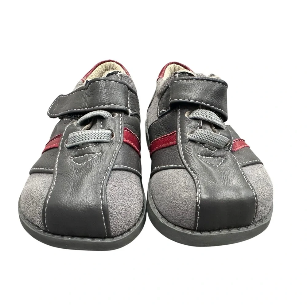 See Kai Run Emilio Shoes Gray Red Velcro Size 4‎