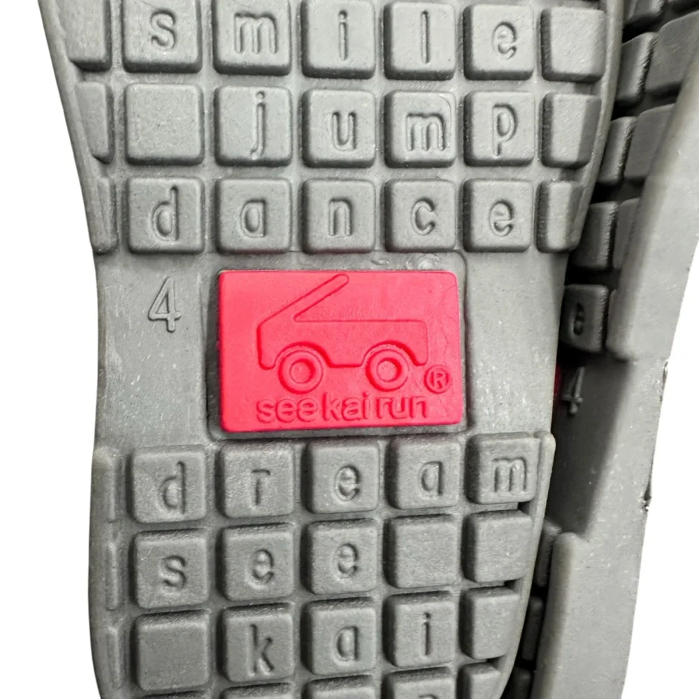 See Kai Run Emilio Shoes Gray Red Velcro Size 4‎