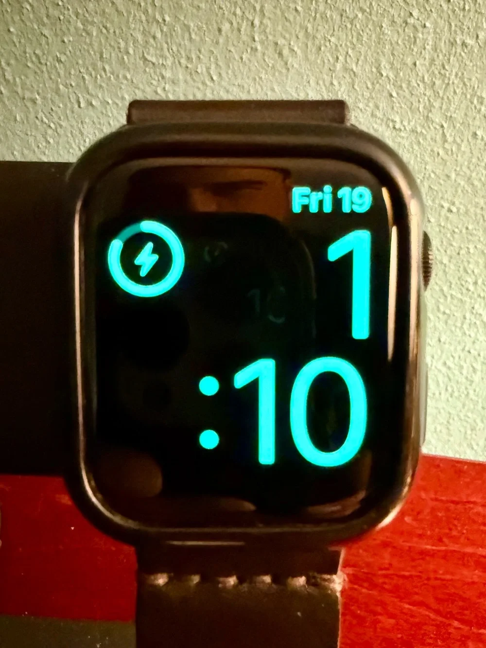 Apple Watch with Black Sport Band and Charger