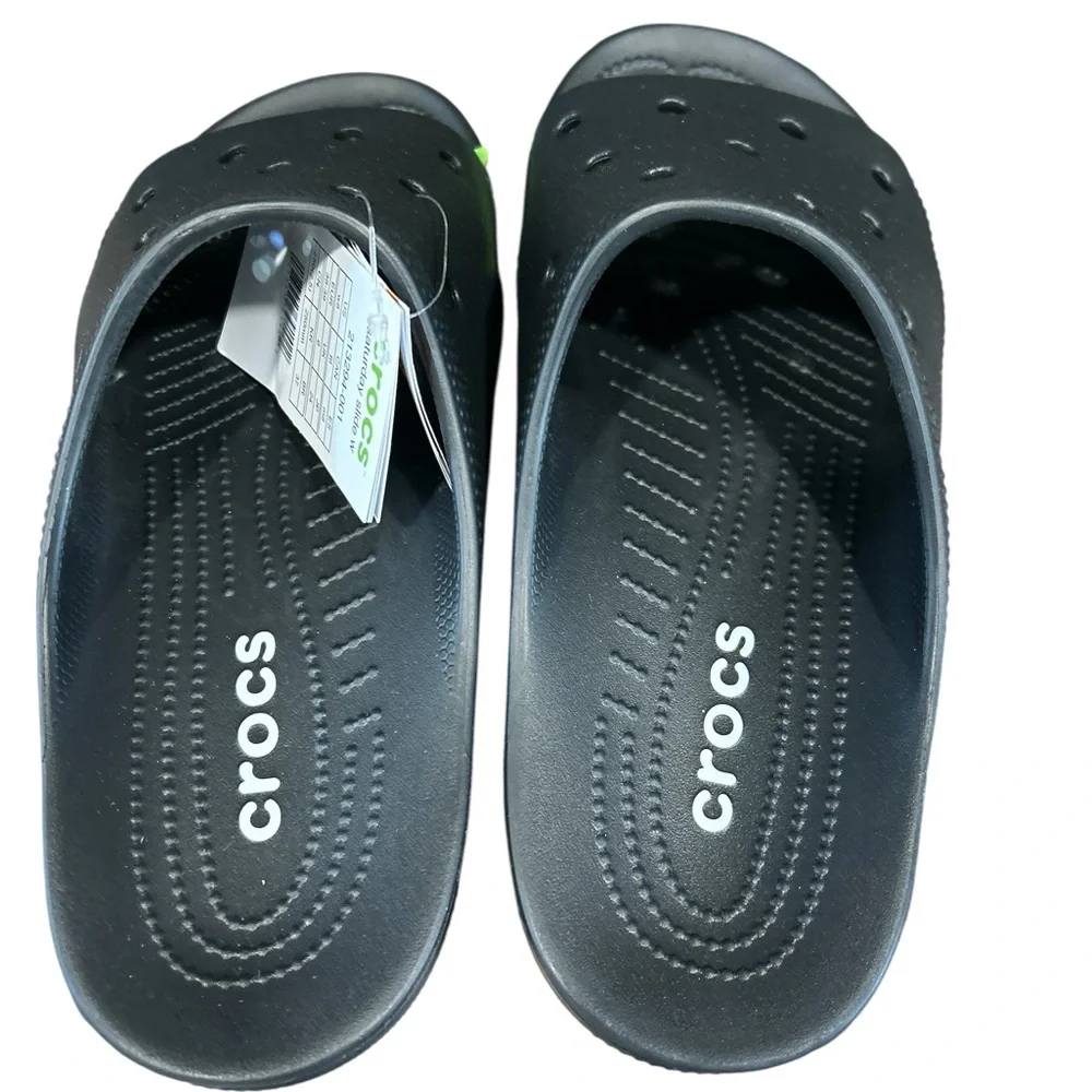 Crocs Classic Slide Black Men 10 Casual Slip On Sandal 213294-001