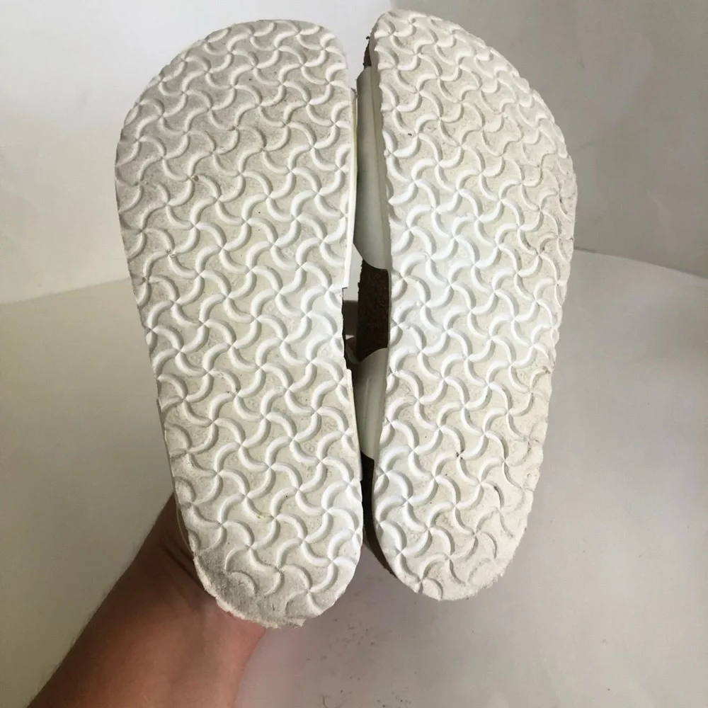 Birkenstock Girls Rio Birko-Flor  White Sandals Size 3-3.5/34