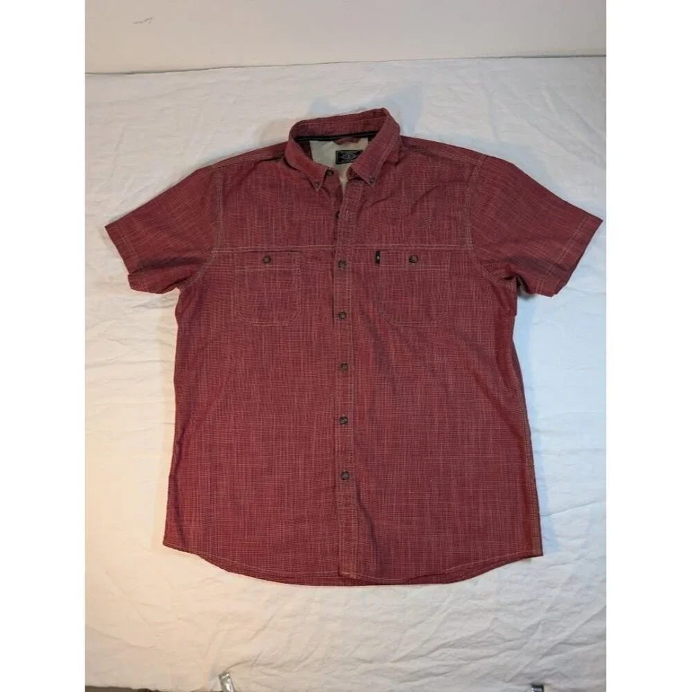 G. H. BASS & CO Red Button Front Shirt, Men's Size XL O20