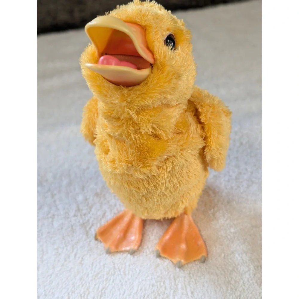FurReal Friends Yellow Duck Duckling Newborn Baby Bird 2008 Hasbro Plush WORKS!