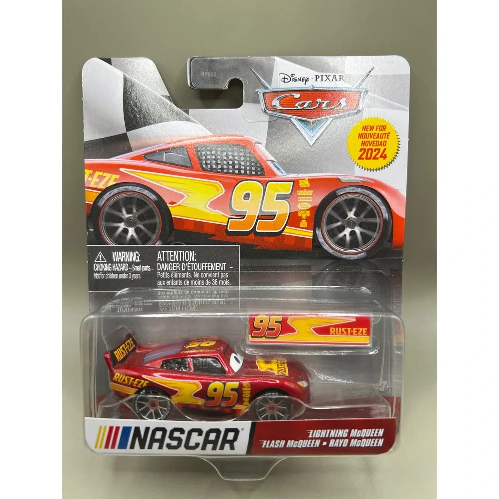 Disney Pixar Cars NASCAR Lightning McQueen Metallic Red Diecast 2024 HYB65 HXW33