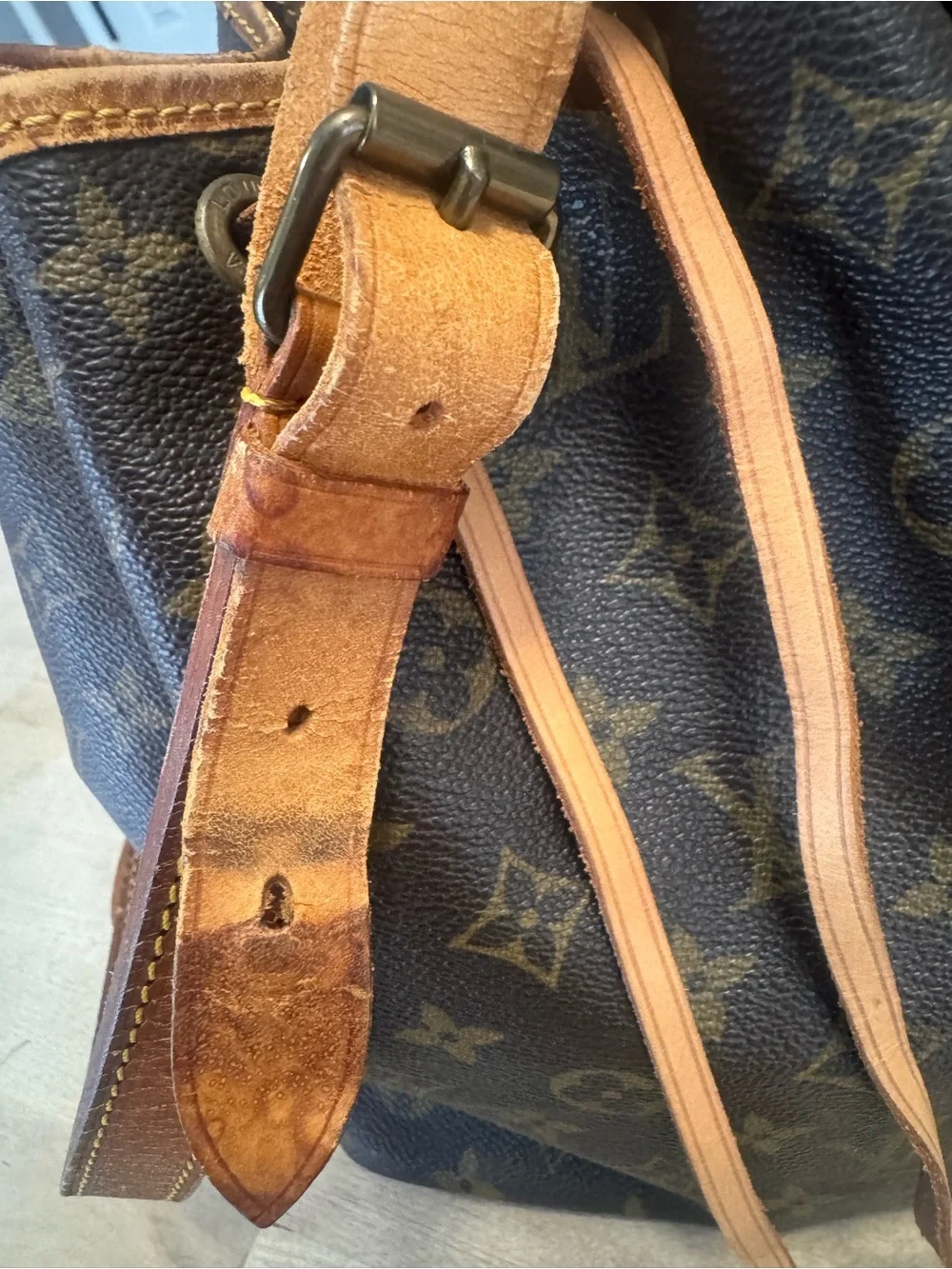 Louis Vuitton Brown Monogram Noe’ Canvas Drawstring bucket bag