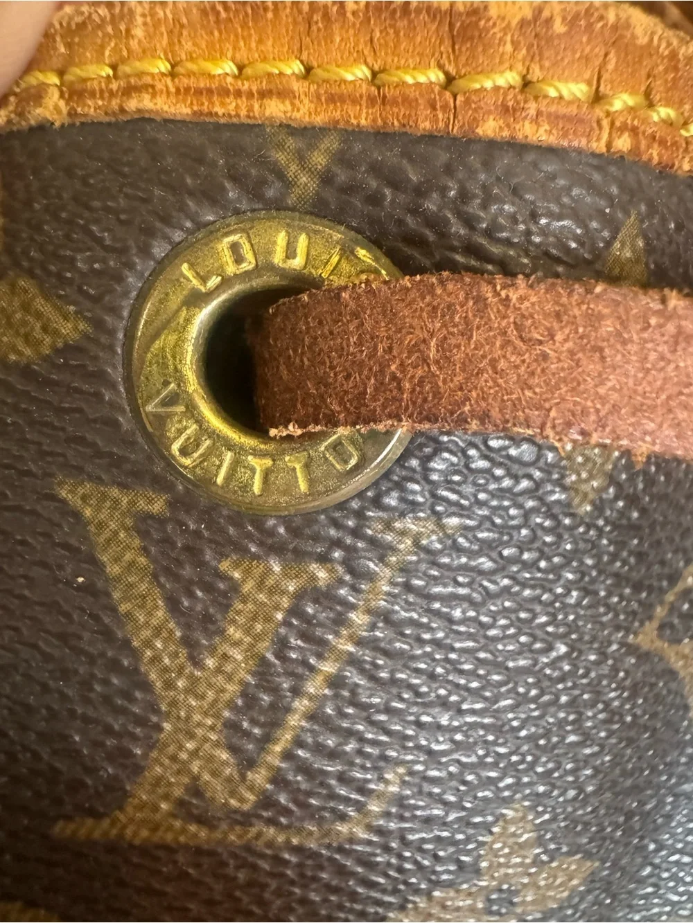 Louis Vuitton Brown Monogram Noe’ Canvas Drawstring bucket bag