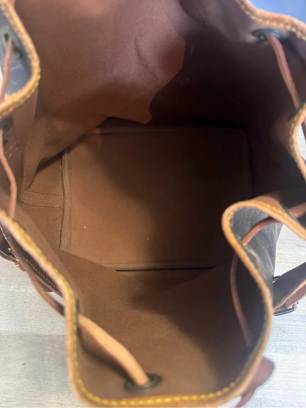Louis Vuitton Brown Monogram Noe’ Canvas Drawstring bucket bag