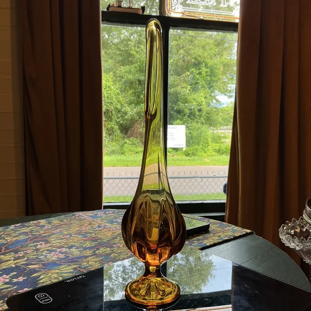 Vintage MCM Viking Glass Six Petal Swung 12