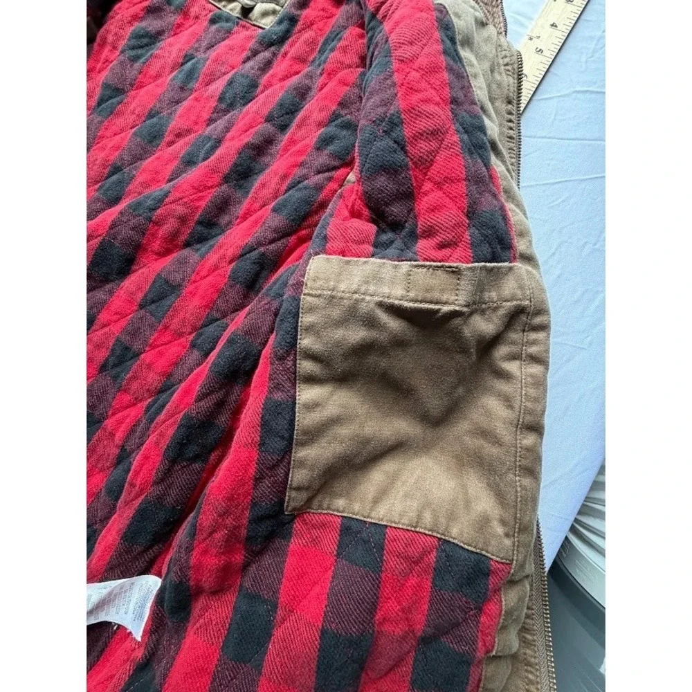 Men's Full Zip-up Canvas / Quilted Cotton Vest by Legendary Outfitters - Size LG