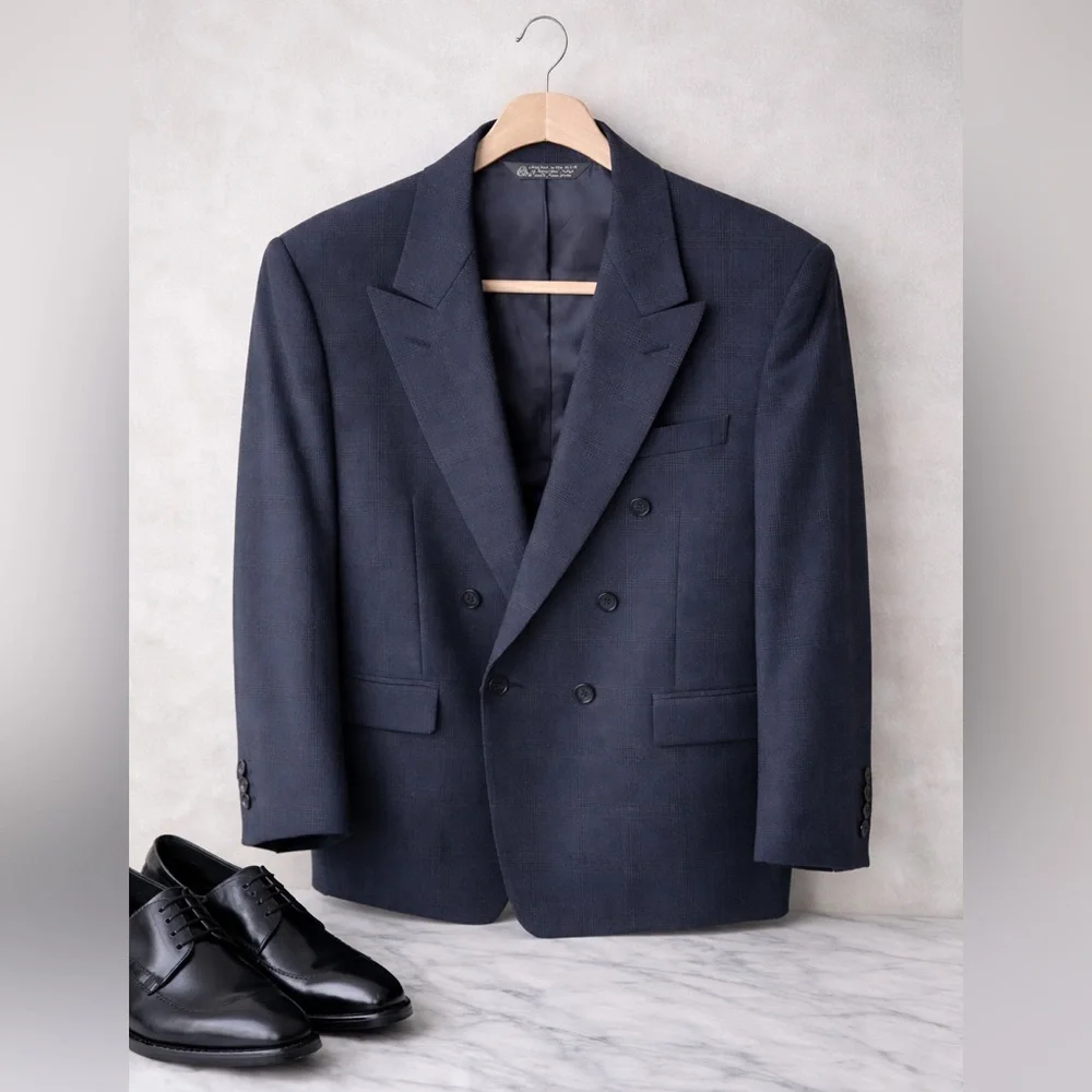 Christian Dior Monsieur 100% Wool Navy Blazer Jacket, 46R