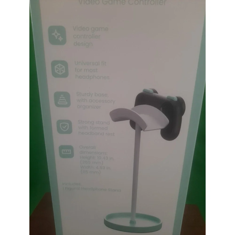NIB Video Game Controller Headphone Stand - Universal Fit And Sturdy 10.5