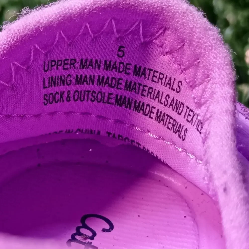 NWT Cat & Jack Toddler Girl's Purple Glitter Slip-On Clogs Size 5