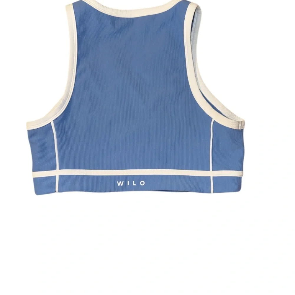 Wilo Blue and White Sports Bra