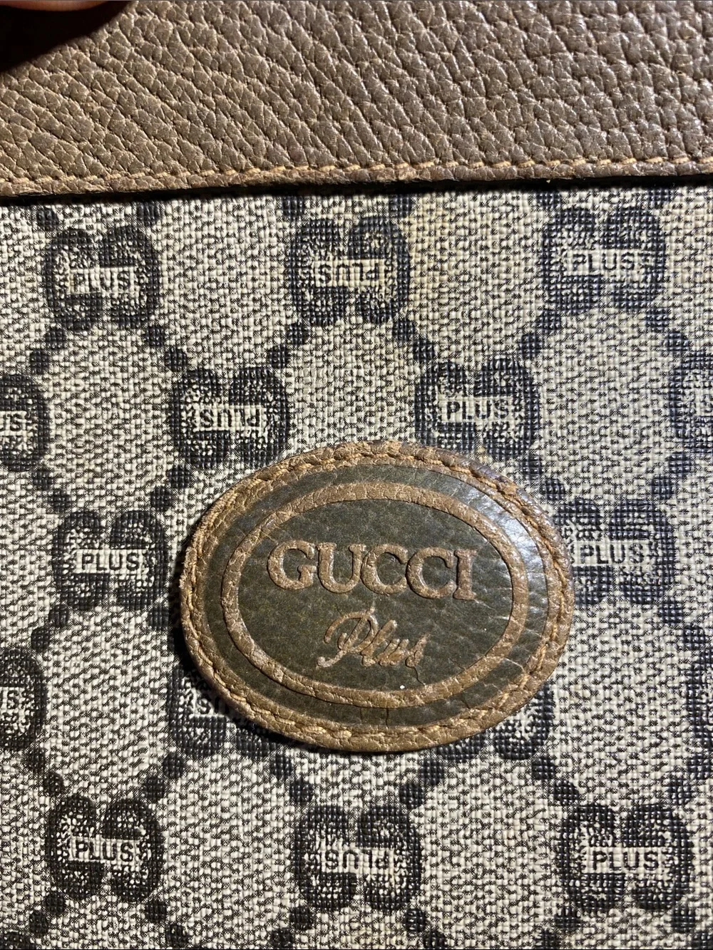 Authentic Gucci GG Plus Vintage Pouch Clutch bag