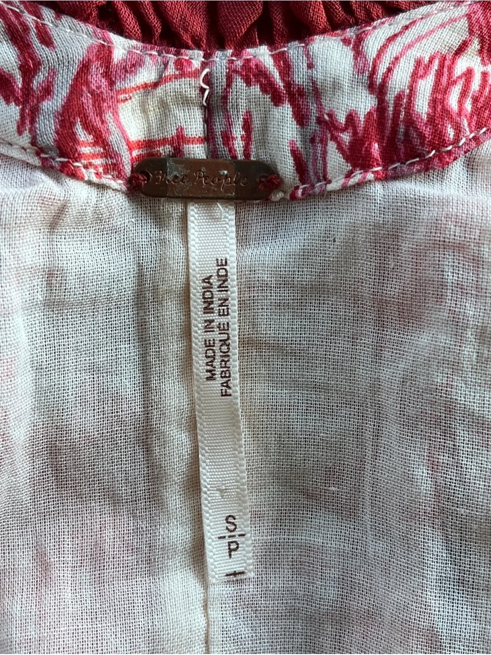 Free People Tropical Toile 100% Cotton Sleeveless Maxi Dress Size S