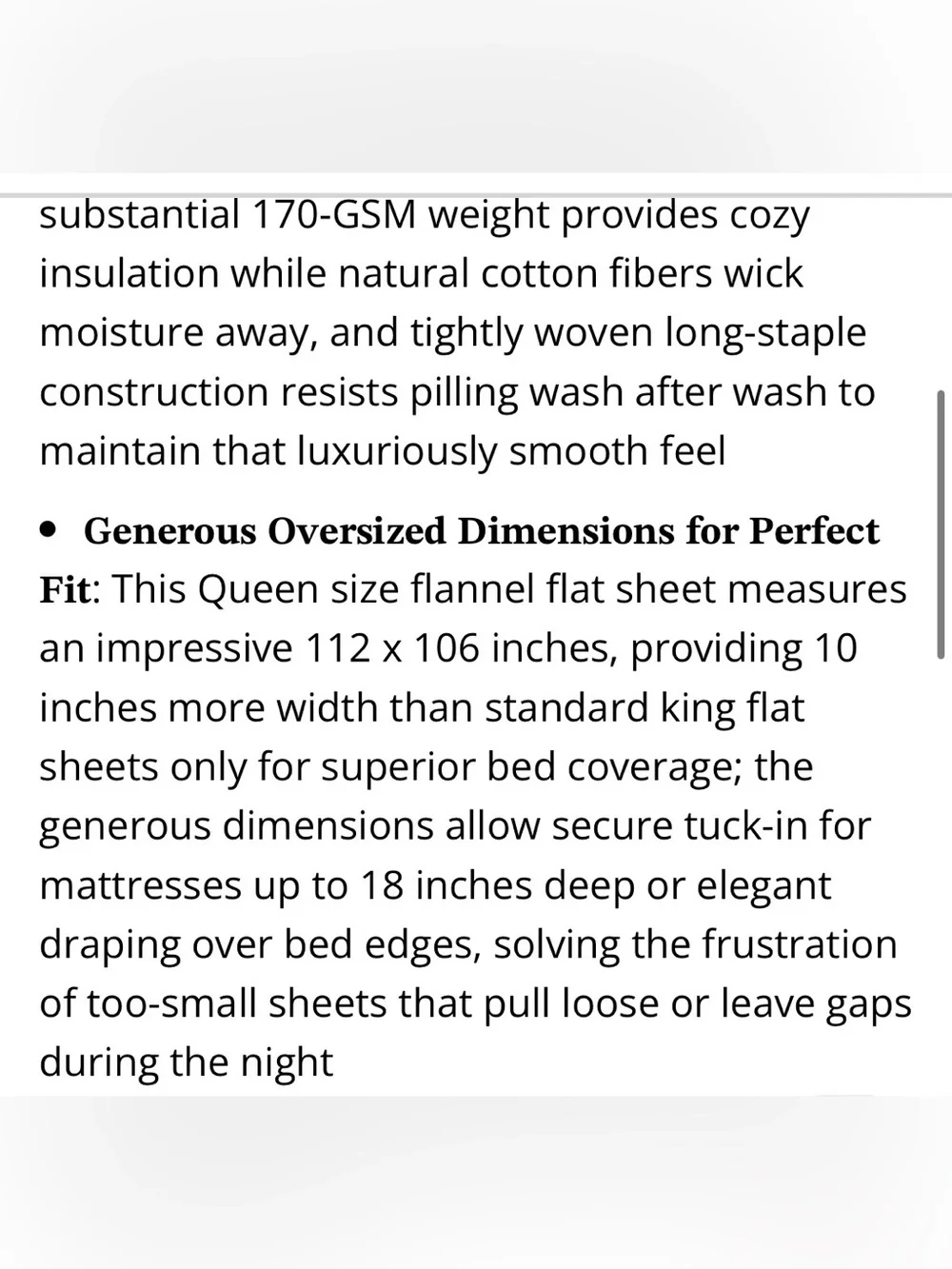 Ultra-Soft Oversized Flat Sheet 100% Cotton Flannel 18” Deep QUEEN GRAY