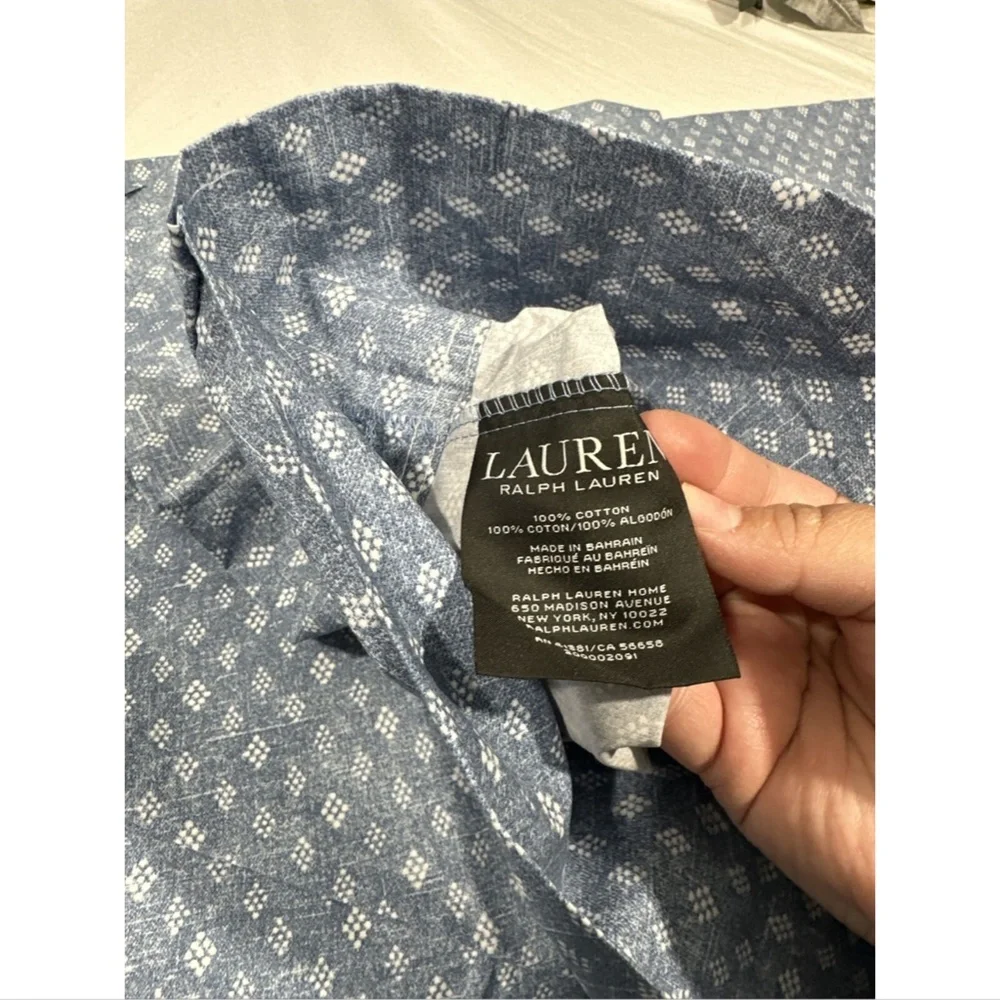 NIB $150 Lauren Ralph Lauren [ 2 Standard ]‎ Diamond Pillowcase Pair in Gavin