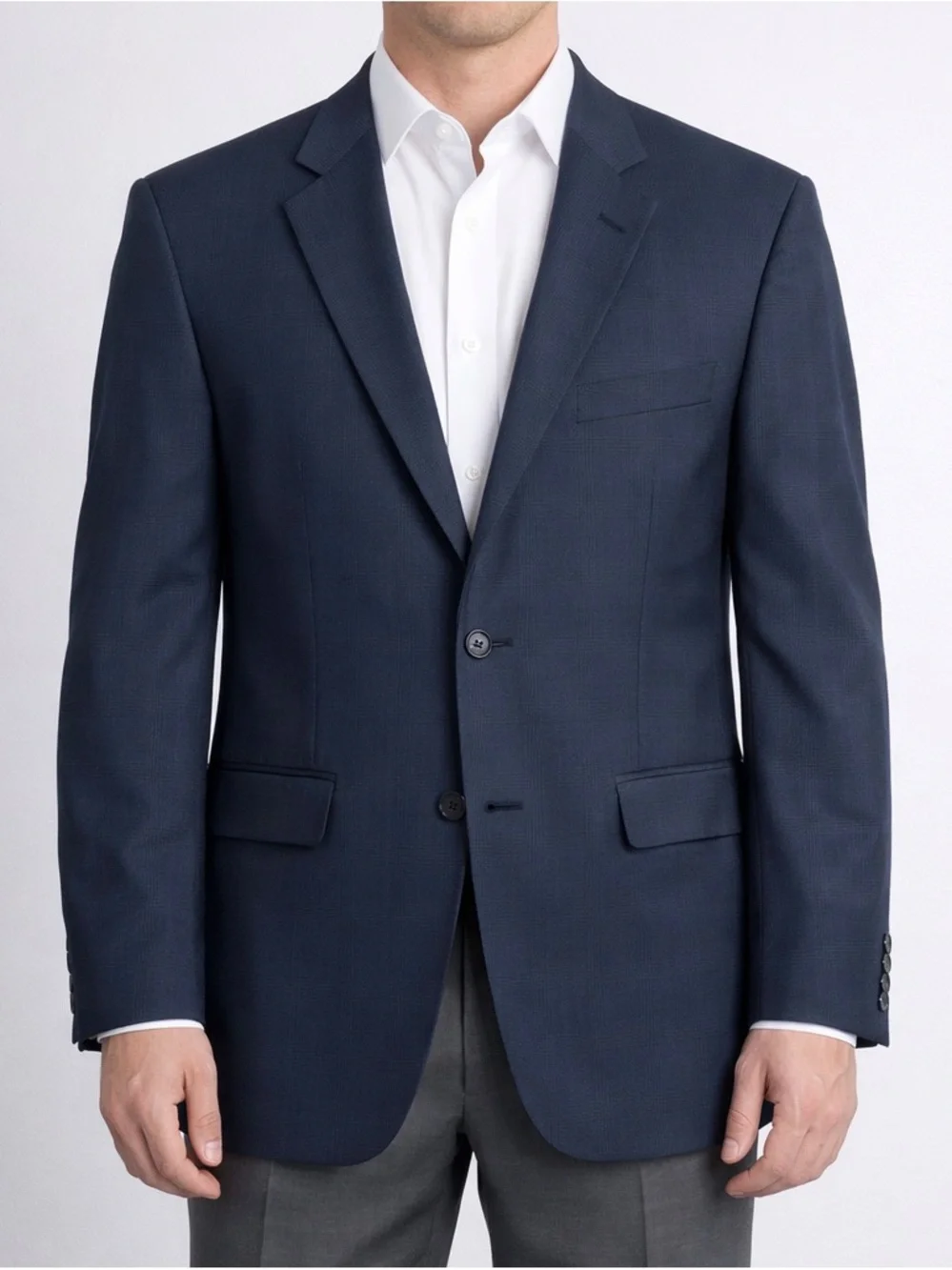 Brooks Brothers Men’s 346‎ Madison Fit Wool Blazer Navy Plaid 41R Workwear