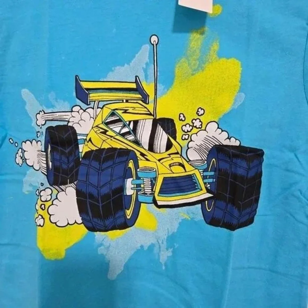 The Children's Place Boys Racecar Graphic T-Shirt in Blue‎ - Size Small