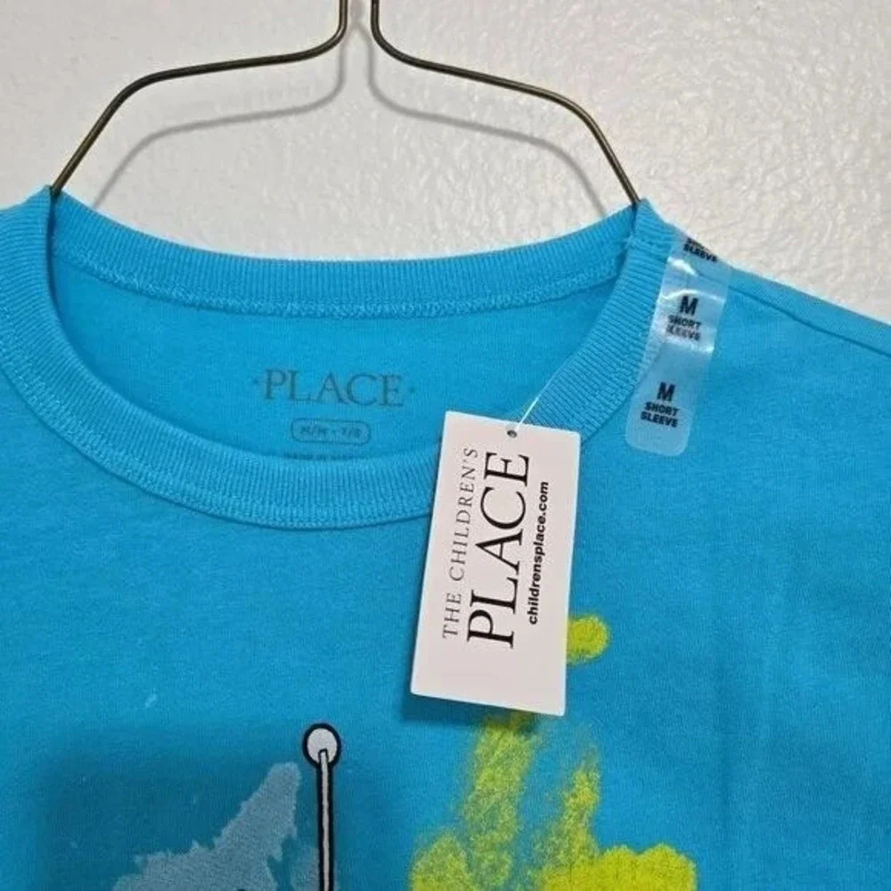The Children's Place Boys Racecar Graphic T-Shirt in Blue‎ - Size Small