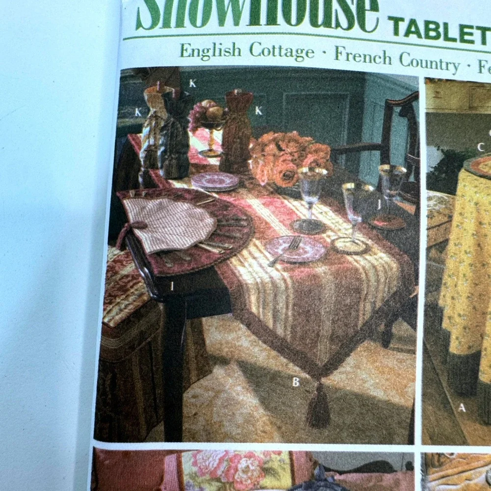 SIMPLICITY 5068 Tablecloth TableTop Accessories Uncut Sewing Pattern Botsford
